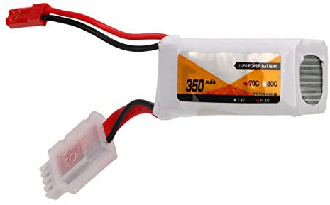 3S Lipo-Akku, 11,1 V 70 C 350 MAh RC-Lipo-Akku Tragbarer Shorty-Pack-Akku für RC-Car-Fahrzeuge RC-Boot-Drohnen-Quadcopter, Einfacher Anschluss, Lithium-Kobalt-Oxide