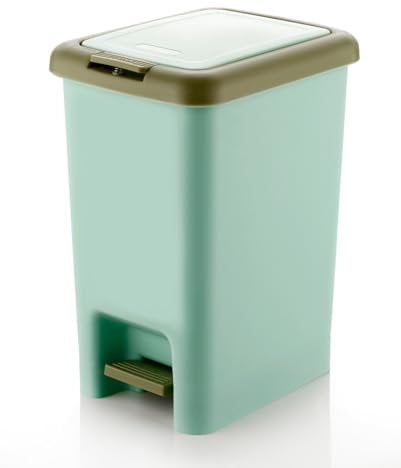 DIVCHI Kitchen Trash Can with Pedal - 7L Wastebasket for Home, Office, Bathroom, and Bedroom - Garbage Bin with Lid and Liner (18.5L x 24.5W x 30H cm)