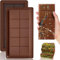 Moule Chocolat 2 Pièces Moule À Tablette De Chocolat Profond Moule Silicone Tablette de Chocolat Facile À Démouler Antiadhésif Sans BPA, pour Chocolats Maison, Pralines, Bonbon, Gaufres