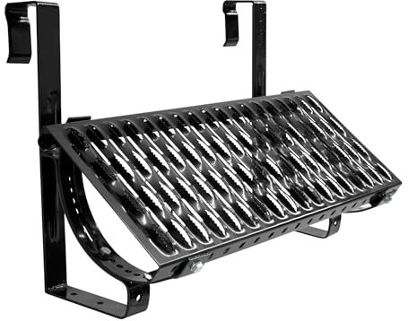 Decket Laufrost für Dach & Schornstein, Komplettset Typ D mit Dachtritt, Haltern, Befestigungen & Befestigungsschrauben, Trittfläche zur Bewegung auf dem Dach, Laufgitter, 60 cm Länge, Schwarz