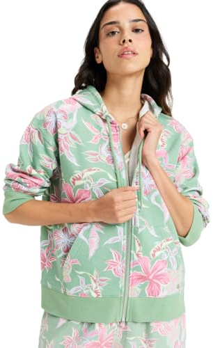 Roxy Hibiscus Island - Hoodie mit durchgehendem Reißverschluss - Frauen - XS - Grün.
