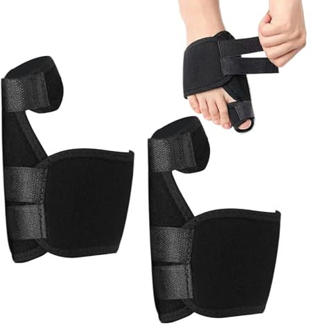 FmtwPhn Big Toe Prace, große Zehenschiene für gebrochene Zeh - Curl Toe GrayNeer,Set von 2 Hallux Valgus Corrector für Erwachsene, Hammertoe -Glättchen