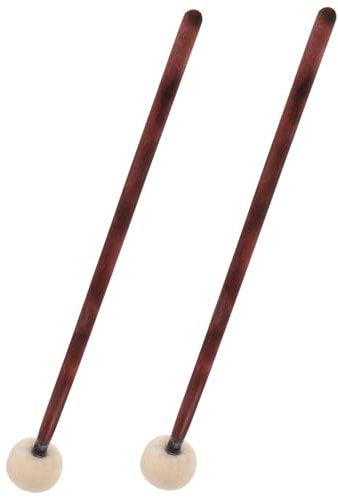 OFFSCH 2Stücke Trommelstöcke aus Holz mit Filzkopf Vielseitige Percussion Schlägel für Pauken und Snaredrum Stilvoller Griff für Performance