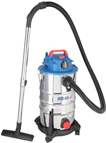 Dedra Aspirateur Sec/Humide, 1400 W, réservoir de 30 l, Tube métallique télescopique, Fonction de soufflage, Tuyau d'aspiration 1,5 m, câble d'alimentation 3,5 m, Poids 6,7 kg, à la Maison, au Garage
