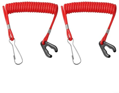 ZMdooreasy Lot de 2 cordons de sécurité pour moteur hors-bord pour interrupteur d'allumage facile à utiliser