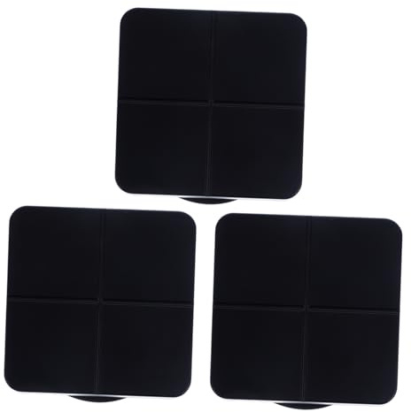 SOPOTUTU 3 Sets Portable Contact Case Kit Mirror Black Travel Storage Boxes for Eye Care Daily Use