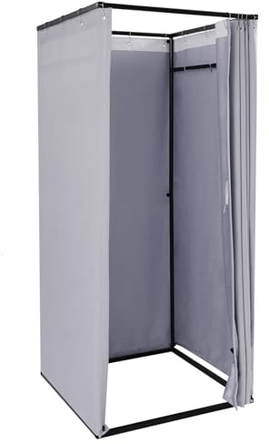 Wiyuer Tragbare Garderobe Umkleidekabine Mit Schattenvorhang Für Zuhause Shop Event Outdoor 85x85x200cm Dunkelgrau