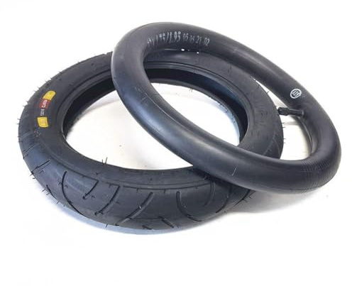 NiuLumea 280 x 65-203 Kinderwagen-Reifen und Schlauch, verdickt für Reifen-Kinderwagen-Rad, verschleißfest und langlebig, schwarz, für Roller, Kinderwagen, Dreirad, Laufrad, Anhänger