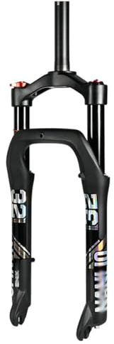 20/26 Pollici 4.0 Bicicletta Grassa Forcella A Sospensione Corsa 95/105mm Forcella Ad Aria Freno A Disco Forcellas Per Bicicletta Tubo Dritto 1-1/8 QR 9*135mm Per E-Bike Fat Neve Sabbia(20inch)