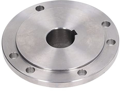 Marhynchus Flangia di Collegamento del Mandrino, Flangia del Mandrino del Tornio in Acciaio Ad Alto Manganese 125mm, 6 Fori di Montaggio per K11 125 K12 125 K72, per Connessione del del Tornio (22MM)