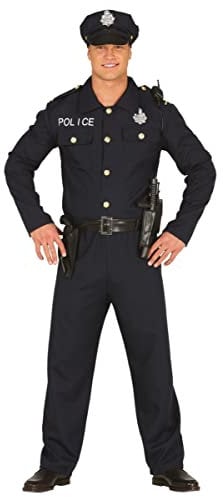 Horror-Shop Police Officer Kostüm für Fasching, Motto Party und Halloween M 48/50