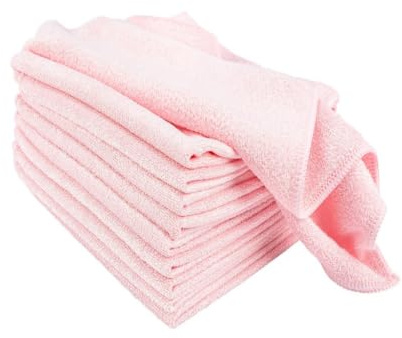 Aqua CLEAN Mikrofaser Xtreme Tücher 10er Set 40 x 40 cm – Pink | Saugstarke Mikrofasertücher zum Reinigen, Trocknen und Polieren – hohe Schmutzaufnahme für Haushalt, Edelstahl und mehr.