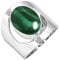 Jeweloporium 925 Silber Ringe für Damen Grün Echt Malachit Edelstein Mode Silber Ringe Größe 70(22.3) Weihnachten - Geschenk Boho Schmuck