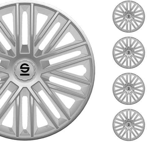 Sparco Radzierblenden Bergamo - 14-Zoll - Silber - Satz mit 4 Stück