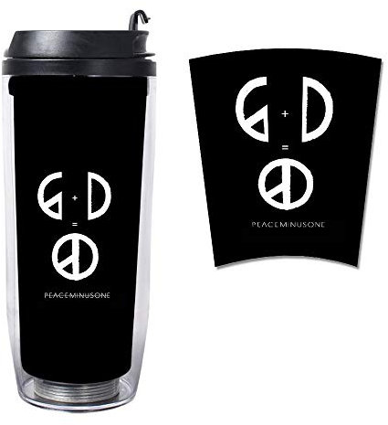 Reisebecher Tragbare Tasse Outdoor Kaffeebecher mit Deckel Doppelwandig Tragbaren Handliche Tasse Kaffee-to-Go-Becher Plastikbecher KPOP G-DRAGON TAEYANG DAESUNG