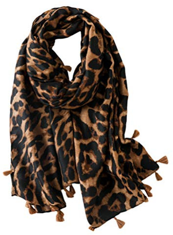 VALICLUD Mode Schals für Frauen Decke Schal Übergroße Leoparden Bedruckte Schal Animal Print Schal Wrap