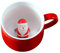 Cabilock 400Ml Rote Keramikbecher Weihnachten Kaffee Tee Tasse 3D Weihnachtsmann in Tasse Wasser Saft Trinken Becher Weihnachten Stil Teetasse mit Deckel