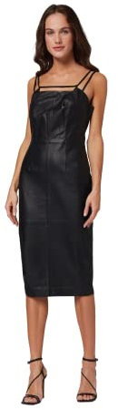 RICANO Neckless Dress -Elegantes Damen Lederkleid (Slim Fit) – echtes (Premium) Lamm Leder