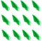 Larcele 12 Pcs Square Dance Jonglieren Schals für Kinder Mädchen Party Aktivitäten Zubehör Dekoration WDSJ-02 (Grün)
