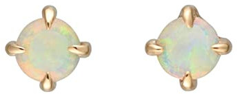 Musihy Gold Ohrringe Ohrstecker Für Frauen Couple Geschenke 4 Krappenfassung Opal Vergoldet