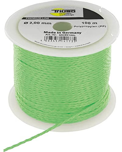 TRIUSO PP Leucht Maurerschnur 2,0mm x 100m grün-fluoreszierend