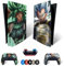 MaD Vision® Set de Skin Extra-Durables en Vinyle pour PS5 Disc + 5 Paires de Aiming Rings | Kit Autocollant et Résistant aux Rayures pour Playstation 5 + 2 Controllers – pour Dragon Ball Design