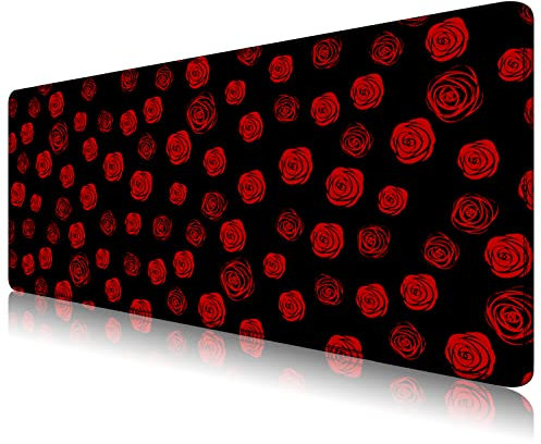 Rose Gaming Mouse Pad XXL Donna Grande Mouse Pad Nero 88,9 x 39,9 x 0,3 cm Grande Mouse Pad per scrivania con design personalizzato per laptop, computer PC (Rosa)