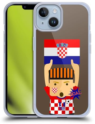 Head Case Designs Croacia Entusiasta del Fútbol Caso de Gel Suave Compatible con Apple iPhone 14
