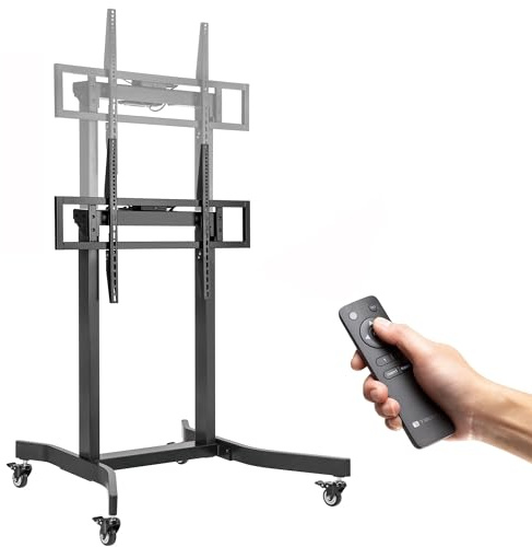 TECHLY 366990 Soporte TV motorizado ajustable para TV de 55-100 con mando a distancia negro