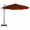 GuyAna Ampelschirm mit Aluminium-Mast Windsicherung Ampelschirm Sonnenschirme FüR Terrasse Garten Sonnenschirm Terrakotta-Rot 300 cm