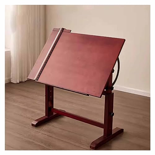 Vintage-Zeichentisch, Holz-Zeichenhocker, Künstler-Zeichenstuhl und Zeichentisch mit verstellbarer Höhe, neigbare Tischplatte for Kunstwerke, Grafikdesign, Schreiben ( Color : Style 1 , Size : Set 2 )