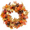 40 cm Herbst-Türkranz, künstlicher Herbst-Ahornblatt-Kranz für Haustür und Innenbereich, Weihnachten, großer Erntekranz, Dekorationen mit Kürbis und Beere für Halloween, Thanksgiving (Kein Licht)