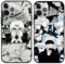 2 Stück Handyhülle für Apple iPhone 15 Hülle 6.1'' Anime Hülle Gojo Satoru Itadori Yuji mit Manga Muster Matt Schwarz Schutzhülle Stoßfest TPU Silikon Case für iPhone 15, 2