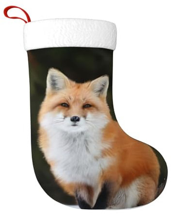 OPSREY Lustiger Fuchs bedruckter Weihnachtsstrumpf Weihnachtsbaumschmuck