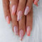 Ceboic 24Pcs French False Nails Coffin, Medium Press on Nails Acrylic Fake Nails in 12 Sizes, Glossy Artificial Stick on Nails with Glitter Sequins Designs for Women and Girls - Orange Gradient