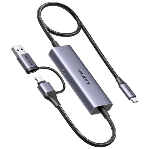 UGREEN Capturadora Vídeo HDMI USB C 3.0 4K 30Hz PD 100W Tarjeta Captura 2K 1080P 60FPS Grabación de Streaming en Bucle Compatible con Switch PS5 PS4 Xbox TV Stick DSLR iPad Pro PC