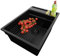 PRIMAGRAN Fregadero Cocina Todo Negro 38x53cm, Fregadero Granito 1 Seno + Sifón + Accesorios, sobre encimera al mueble 40cm - Oslo Pocket