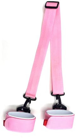 SOUANNOR Verstellbarer Ski-Tragegurt, Multifunktional, Rosa und Blau verfügbar, Ski-Zubehör für einfachen Transport Ihrer Skiausrüstung. (Pink)