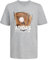 adidas Jungen-T-Shirt, kurzärmelig, sportliches Grafik-T-Shirt, Baseball-Handschuh, Grau meliert, L