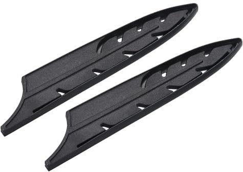M METERXITY 2 Pack Plastic Knife Sheaths - Kitchen Knife Protectors Covers Universal Knife Guards, Apply to Kitchen Utility Knife (5 Inch, Black)
