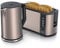 arendo Ensembles Bouilloire et Grille-Pain en Set Bouilloire en INOX 1,5L 40°-100°C, Grille-Pain 4 Tranches Ecran LED 6 Niveaux de brunissage Support viennoiserie Grille Pain, Bronze