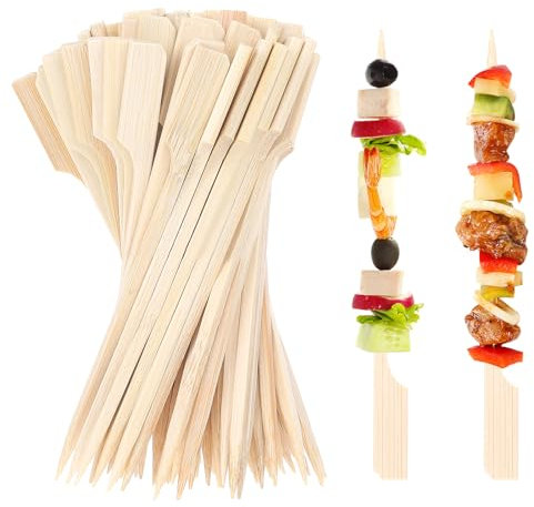 Spieße Fingerfood, Abeillo 100 x 12cm Cocktailspieße, Holz Cocktail Sticks Cocktail Spieße Cocktail, Bambus Spieße, Zahnstocher Cocktail-Picks, Partyspieße, Spiesse für Obst Snacks Fingerfood