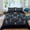 QINGTIANFC Schwarze Panther Bettwäsche Set 3D-Druck Paare Tierdruck Bettbezug-Set Weicher Bettwäsche Microfaser Bedding Double（200x200cm）