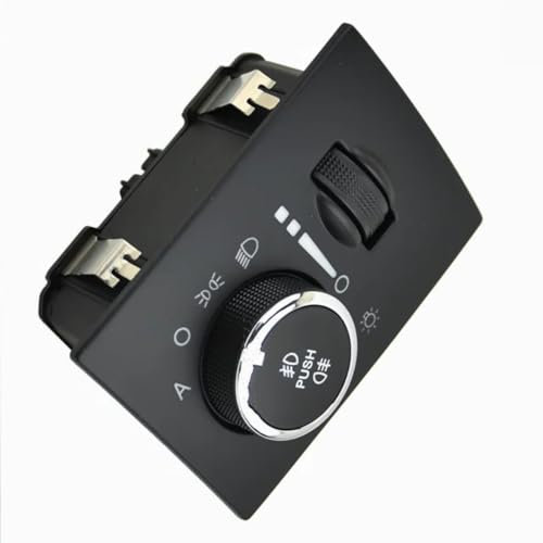 CAKYSE Lichtschalter Scheinwerfer Kompatibel Mit Chrysler Für 300C 2006 2007, Auto-Scheinwerferschalter, Knopf, Integrierte Schalter, Knopfteile, OEM: 68189148AA, 68189156AA, 98258718AA