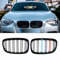 YIGRRO Kühlergrill für 1er F20，Zubehör Sport Frontgrill，Glanz Schwarz Doppelsteg M color Sport Kühlergrillfür 1er F20 F21 2011-2014（F20 2011-2014, Glanz Schwarz Mit M-Color）