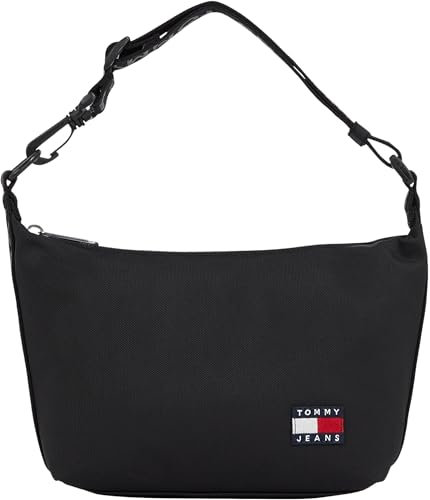 Tommy Jeans Damen Schultertasche Daily mit Logo, Schwarz (Black), Einheitsgröße