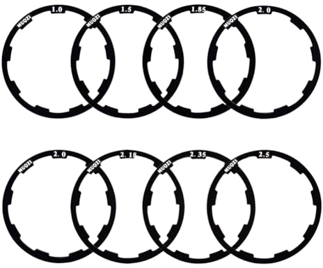 Saipor 8 Stück Abstandshalter für Radnaben, Adapter für Fahrradnaben, Dichtung 1 – 2,5 mm