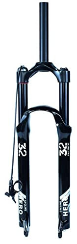 GZKDKZB Fourche de vélo de Montagne 26 27,5 29 Pouces, Tube Droit 1-1/8, Fourche Avant à Suspension pneumatique pour VTT, Verrouillage Manuel/à Distance, débattement QR 140 mm, Amortisseur