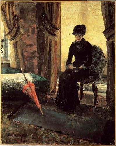 MHFFDYIV Berühmte Gemälde Mode Leinwand Malerei Leinwand Plakat die düstere Dame des berühmten Künstlers Moderne Kunst für Wohnzimmerdekoration 60x90cm