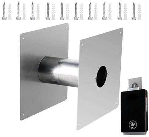 Dé à coudre mural pour poêle à bois, double dé à coudre mural en acier inoxydable | Dé à coudre mural à température directe de 6,9 cm pour chauffe-eau, tube rond, ventilation et tuyau d'aération